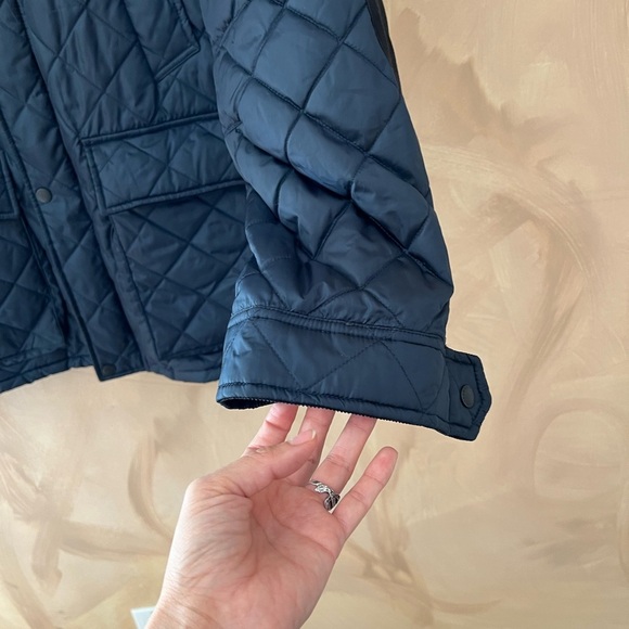 Cole Haan Men’s Blue Quilted Barn Jacket size XL With Corduroy Details - Picture 7 of 16